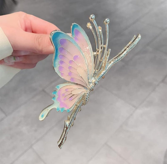 Pastel Enamel Butterfly Hair Clip