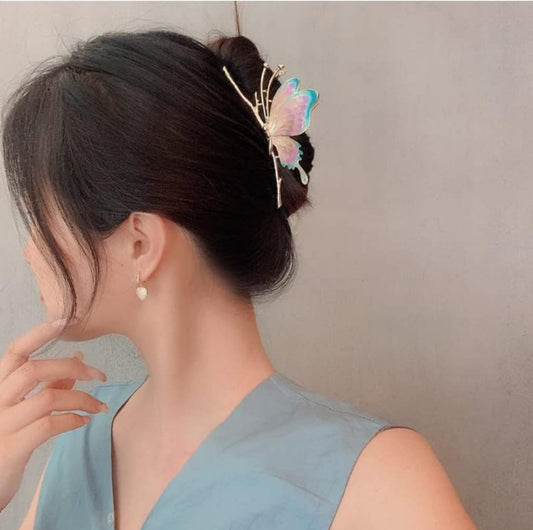 Pastel Enamel Butterfly Hair Clip