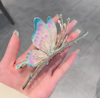 Pastel Enamel Butterfly Hair Clip