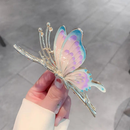 Pastel Enamel Butterfly Hair Clip