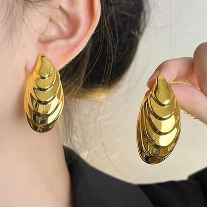 Sculptural Gold Statement Earrings