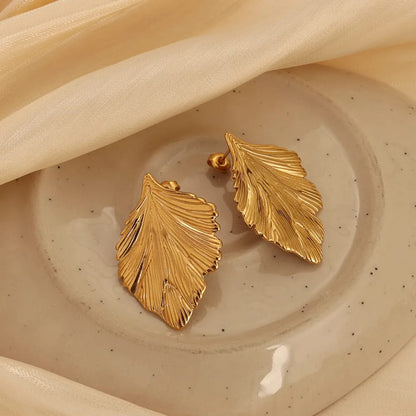 Leaf-Inspired Statement Earrings