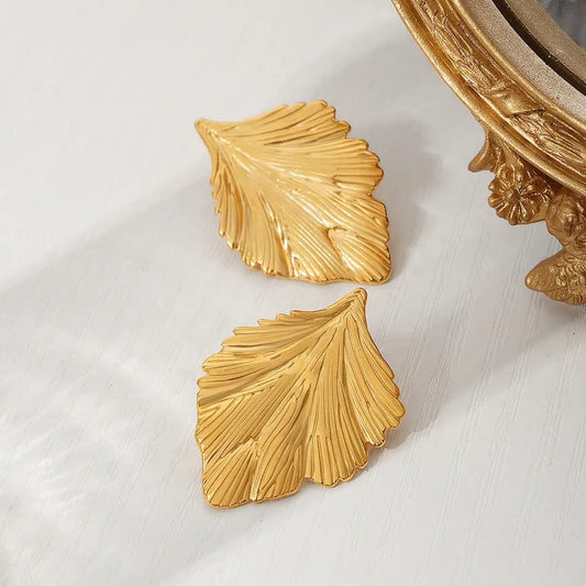 Leaf-Inspired Statement Earrings