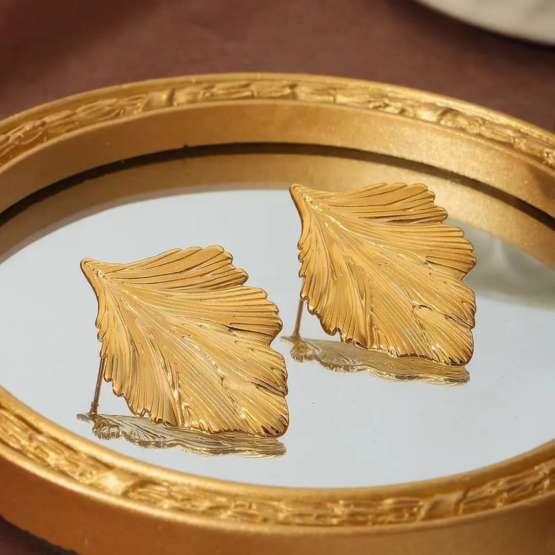 Leaf-Inspired Statement Earrings