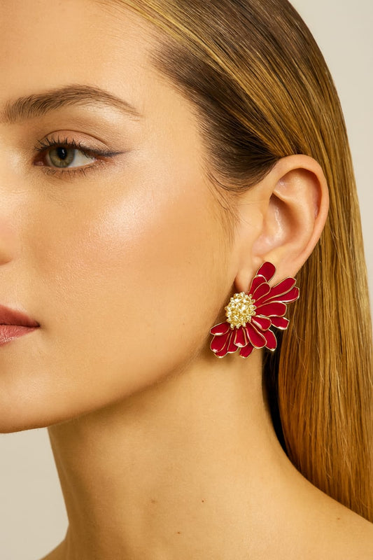 Enamel Daisy Studs