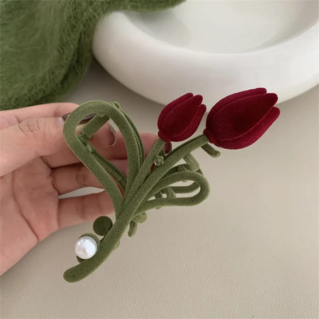 Velvet Tulip Hair Clip