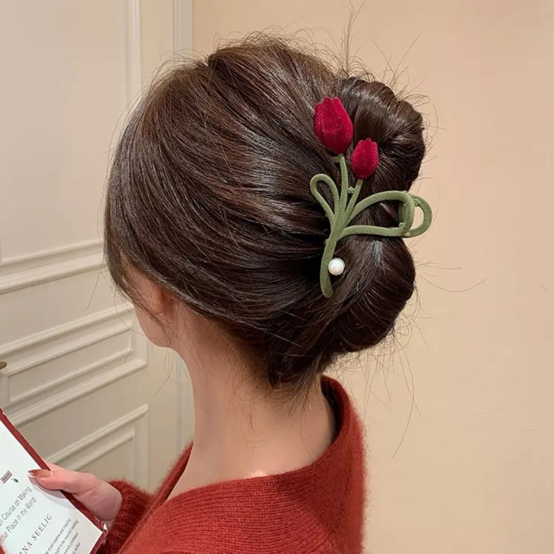 Velvet Tulip Hair Clip