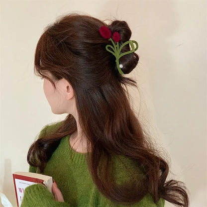 Velvet Tulip Hair Clip