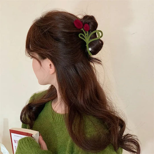 Velvet Tulip Hair Clip
