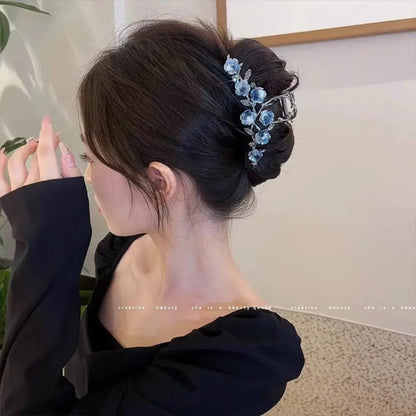 Blue Bloom Hair Clip