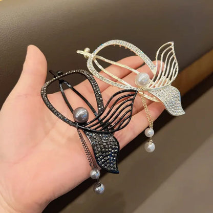 Pearl Butterfly Hair Clip