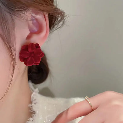 Velvet Bloom Statement Earrings