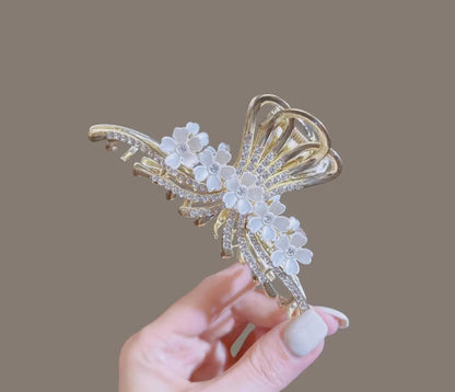 Crystal Bloom Hair Clip