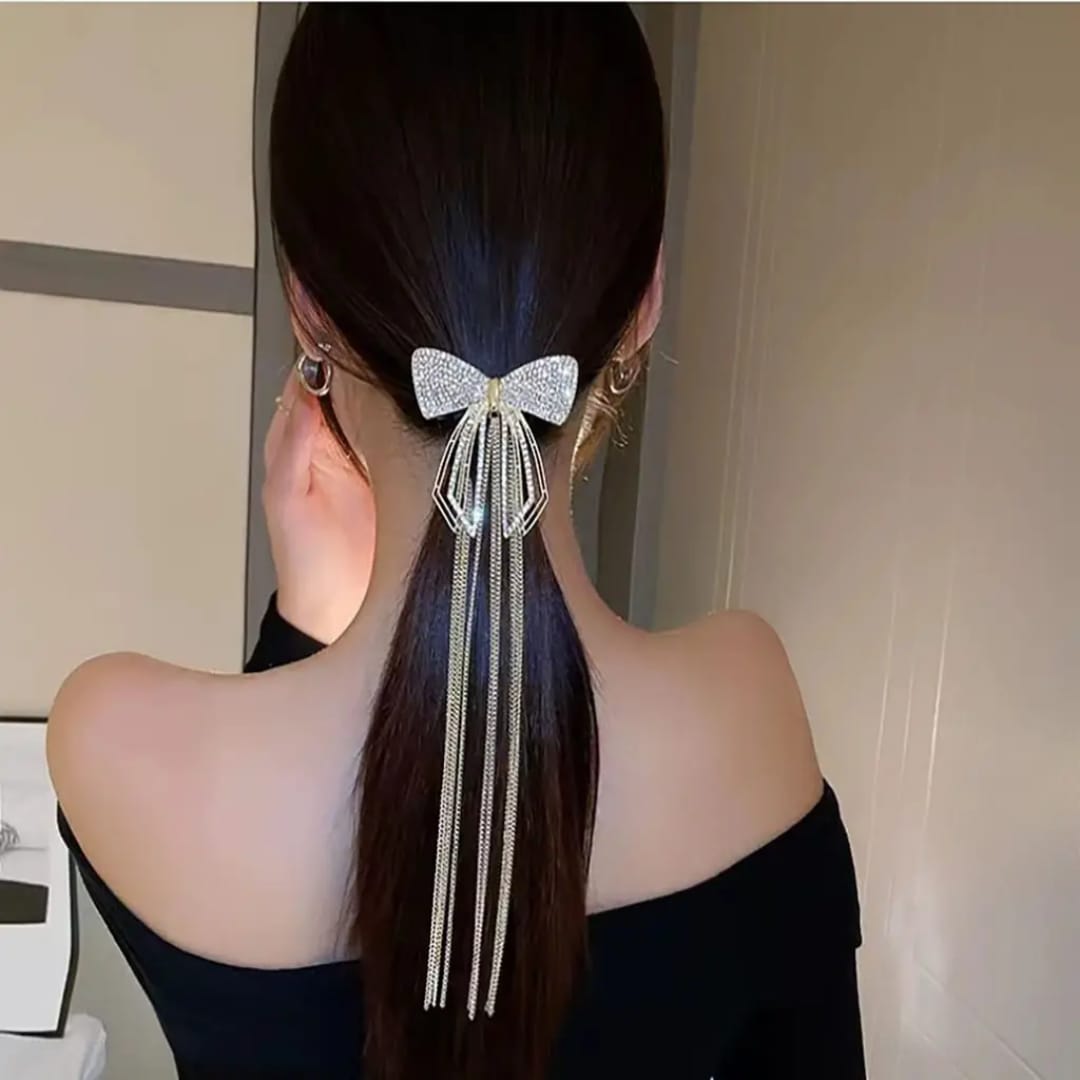Glam Bow Cascade Hair Clip