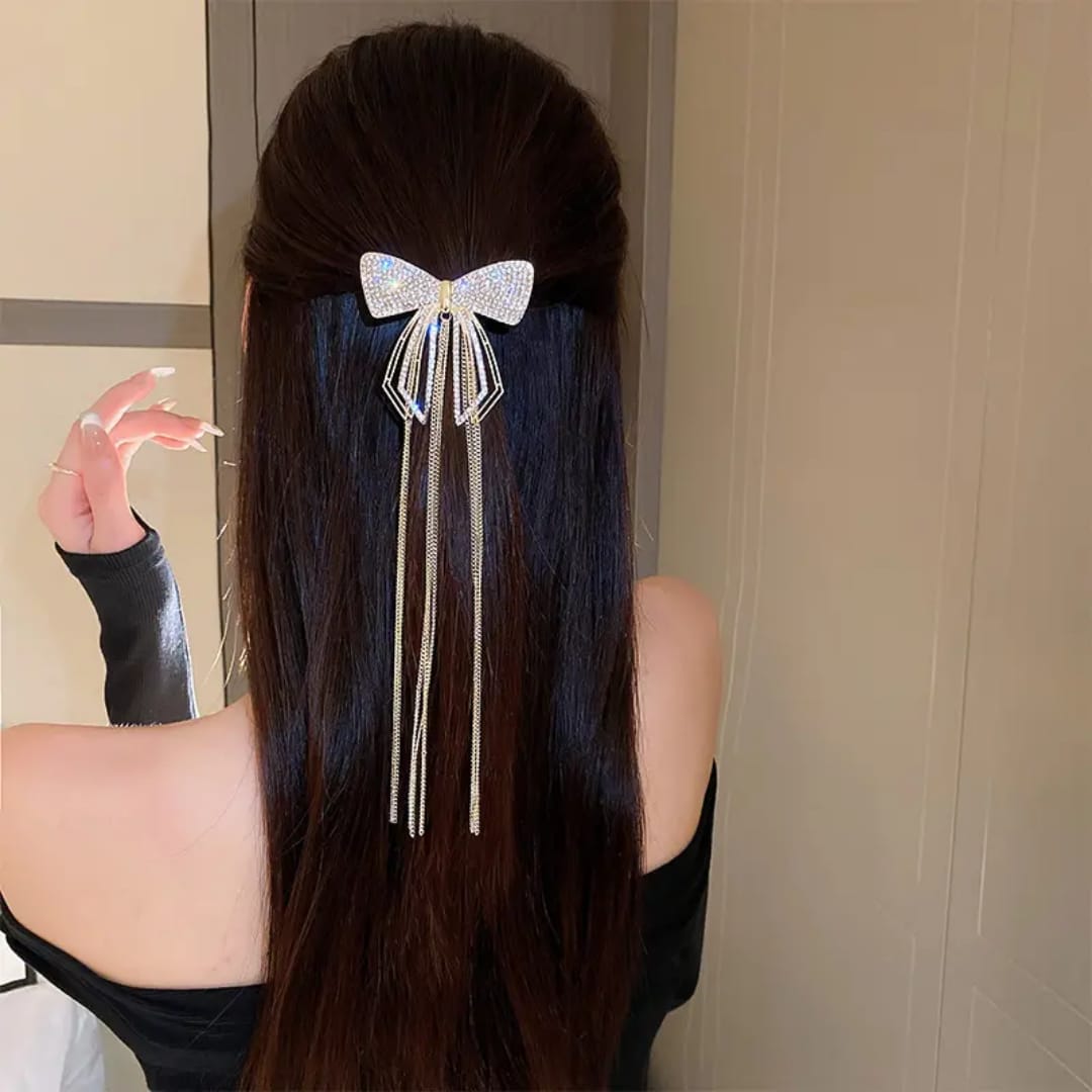 Glam Bow Cascade Hair Clip