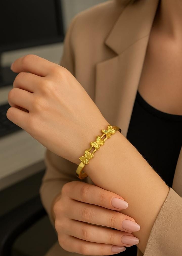 Golden Flutter Butterfly Bracelet