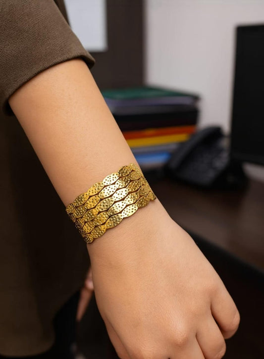 Gold Filigree Link Bracelet