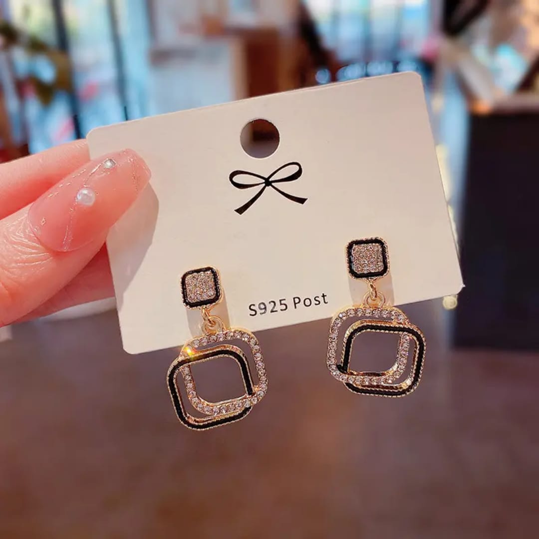 Dual Square Statement Earrings