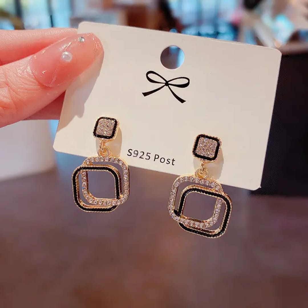 Dual Square Statement Earrings