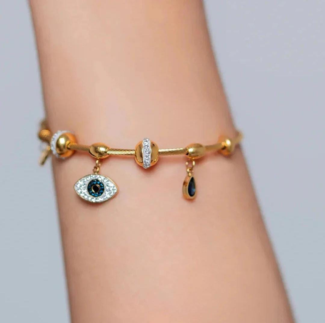 Gold-Toned Charm Bracelet