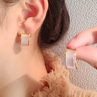 Luxe Enamel Frame Earrings