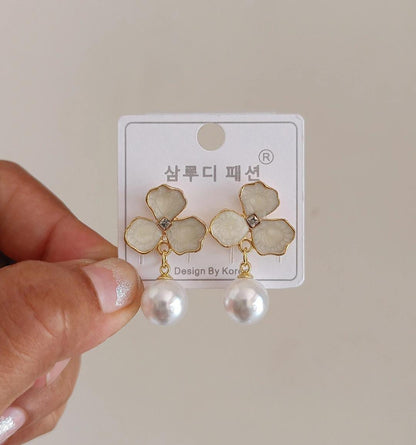 Bloom Pearl Drop  Earrings