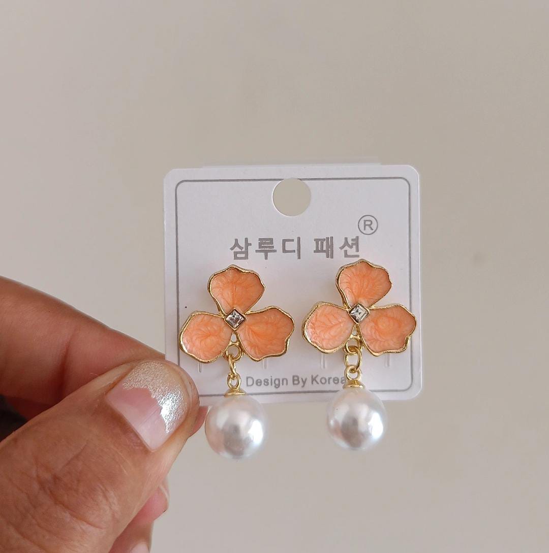 Bloom Pearl Drop  Earrings