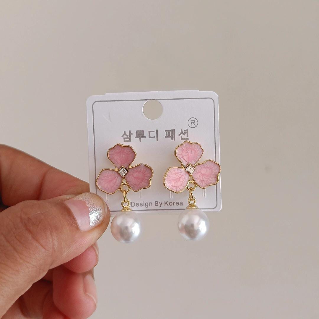 Bloom Pearl Drop  Earrings