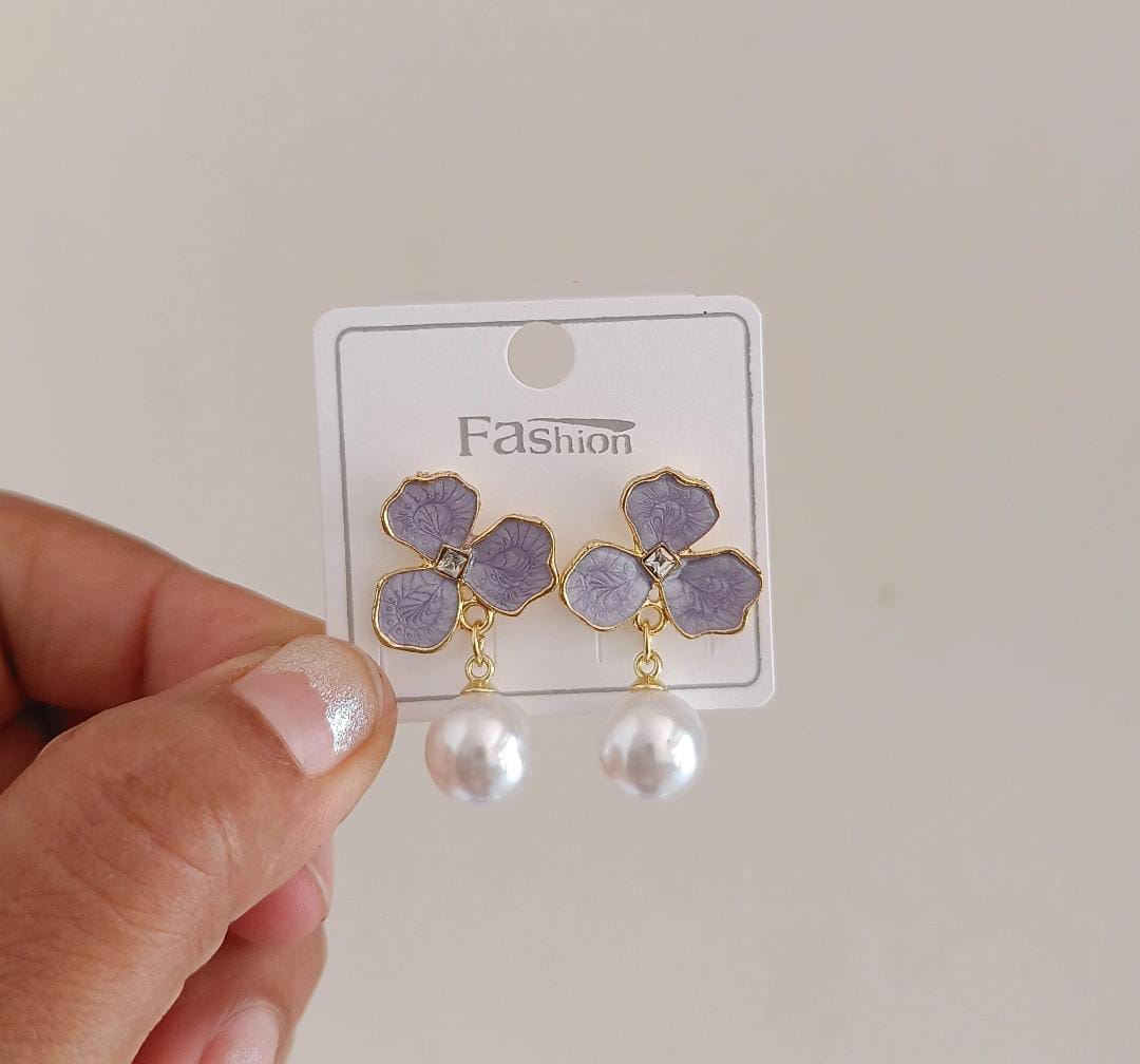 Bloom Pearl Drop  Earrings