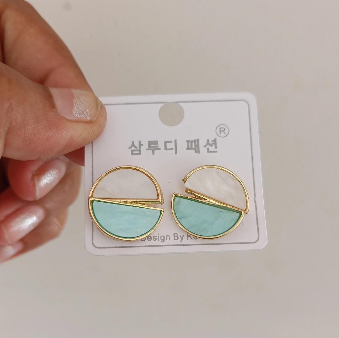 Pearl Duo Circle Earrings