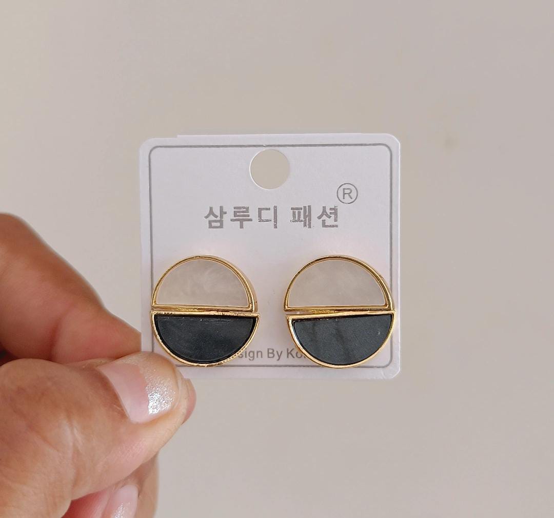 Pearl Duo Circle Earrings