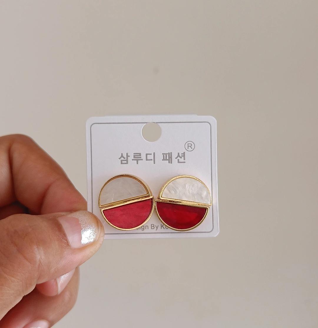 Pearl Duo Circle Earrings