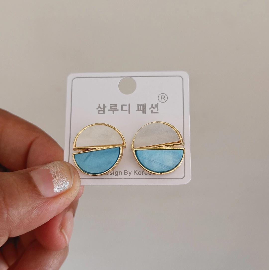 Pearl Duo Circle Earrings