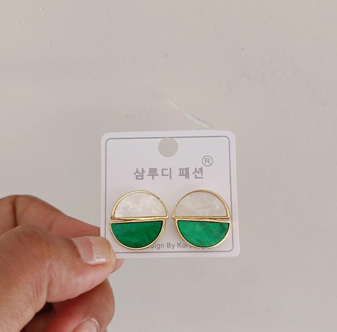 Pearl Duo Circle Earrings