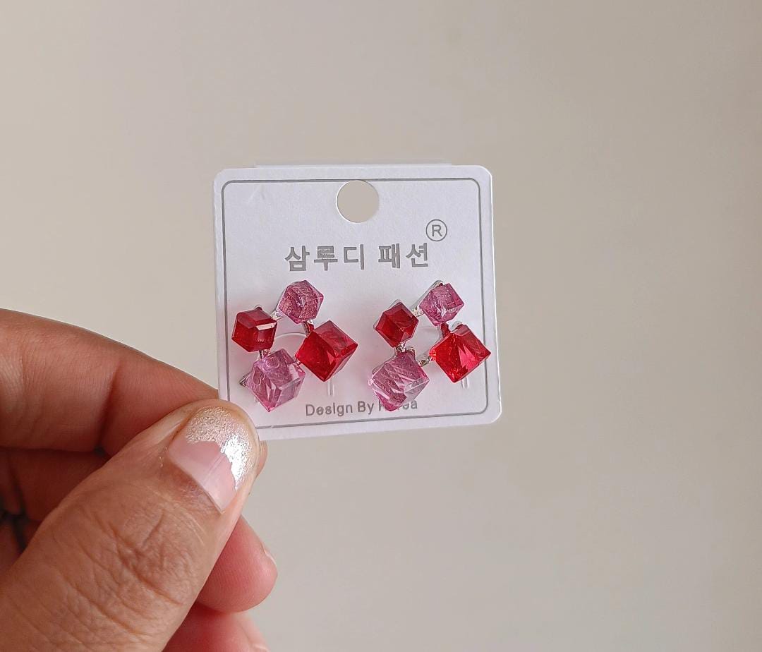 Prism Pop Cube Cluster  Earrings