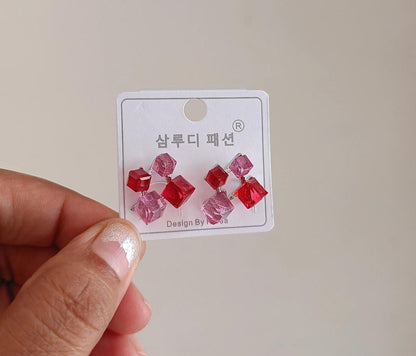 Prism Pop Cube Cluster  Earrings