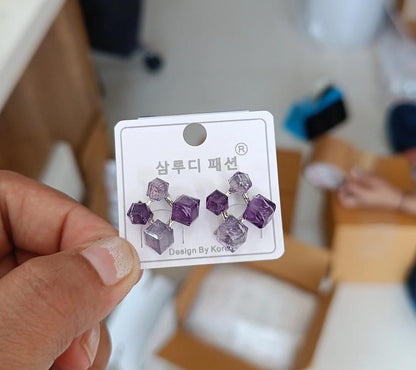 Prism Pop Cube Cluster  Earrings