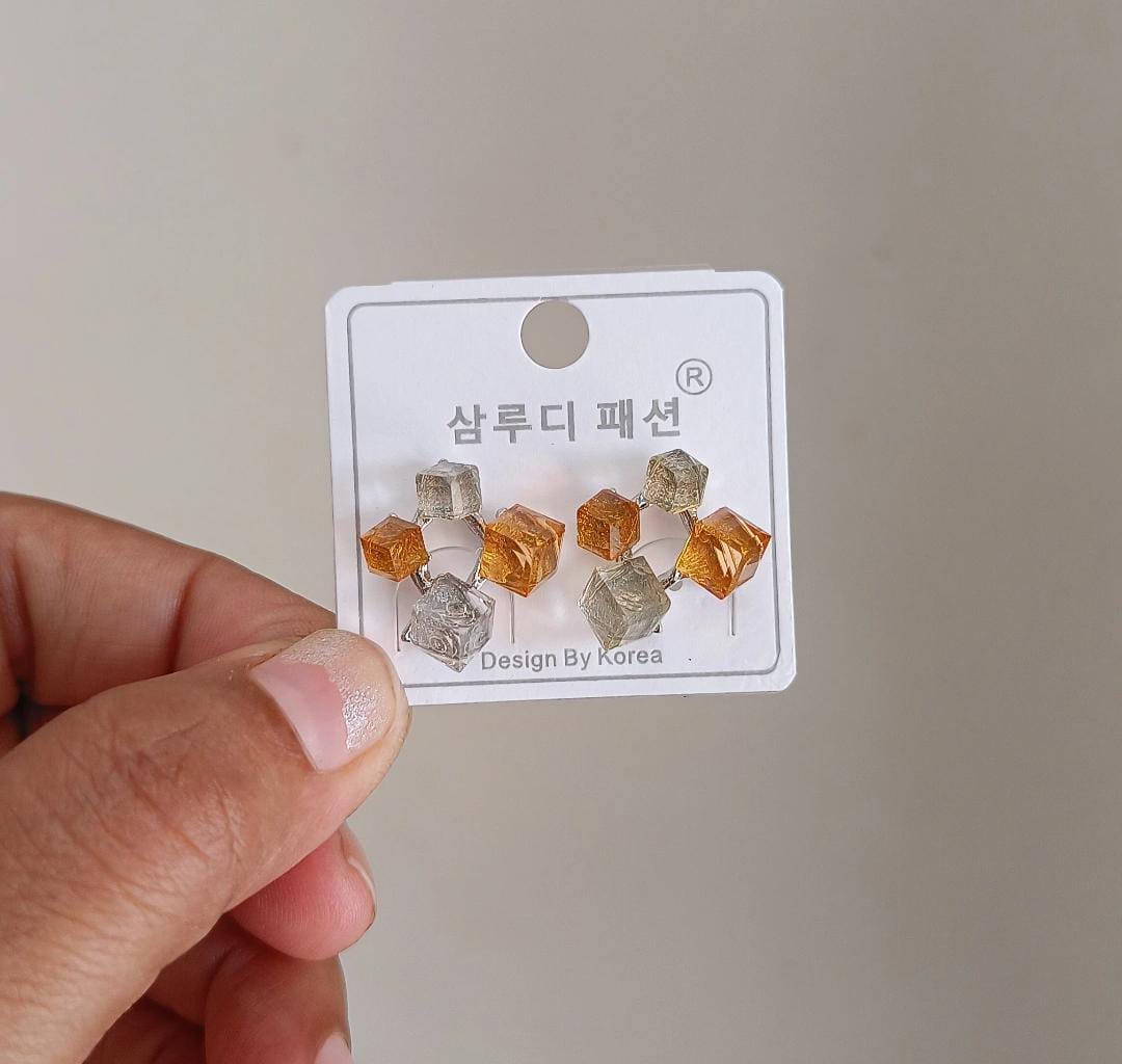 Prism Pop Cube Cluster  Earrings