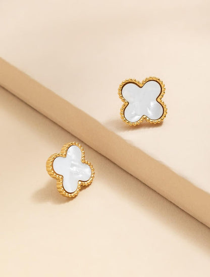 Clover Radiance Stud Earrings
