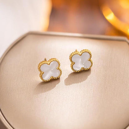 Clover Radiance Stud Earrings