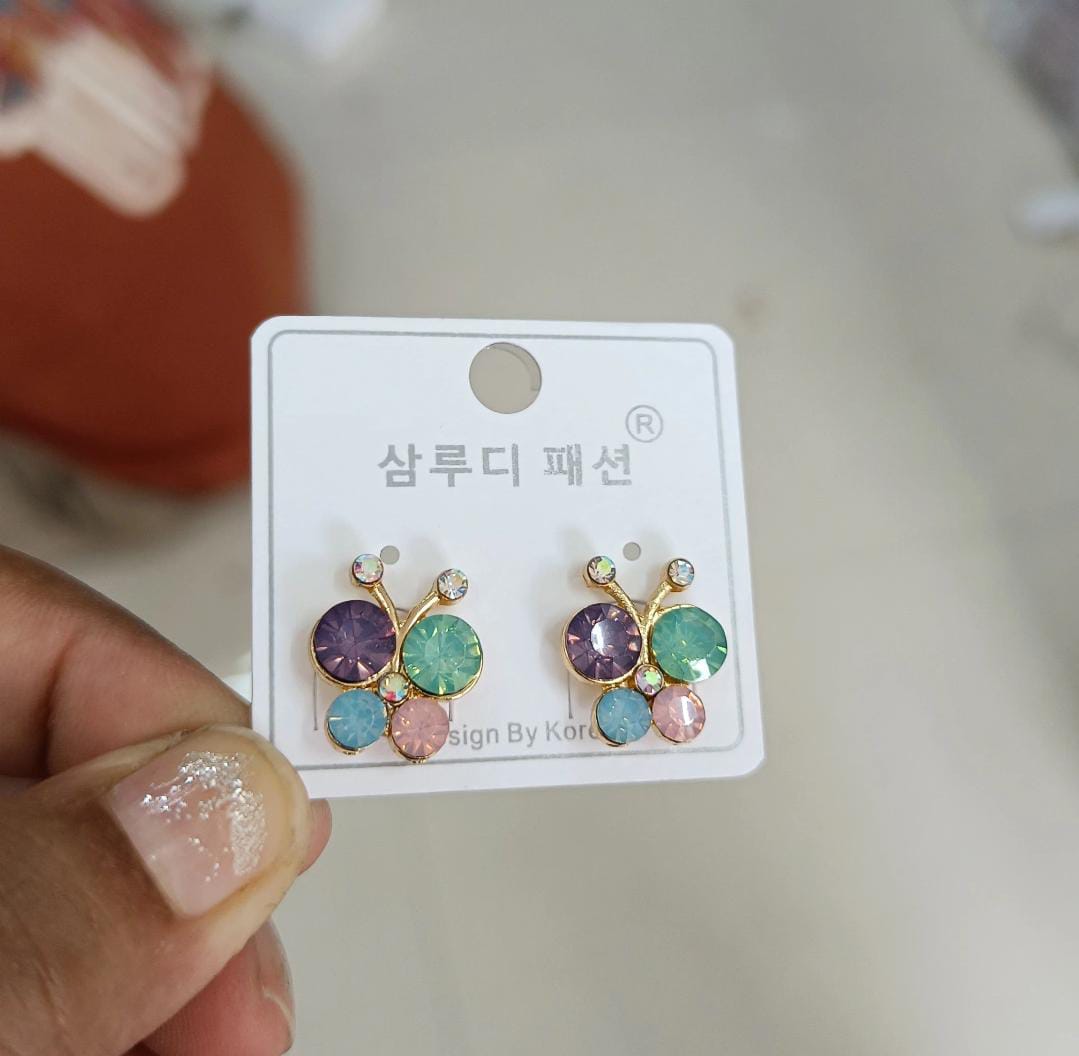 Korean-Inspired Butterfly Studs