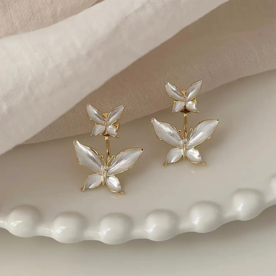 Pearlescent Butterfly Duo Earrings