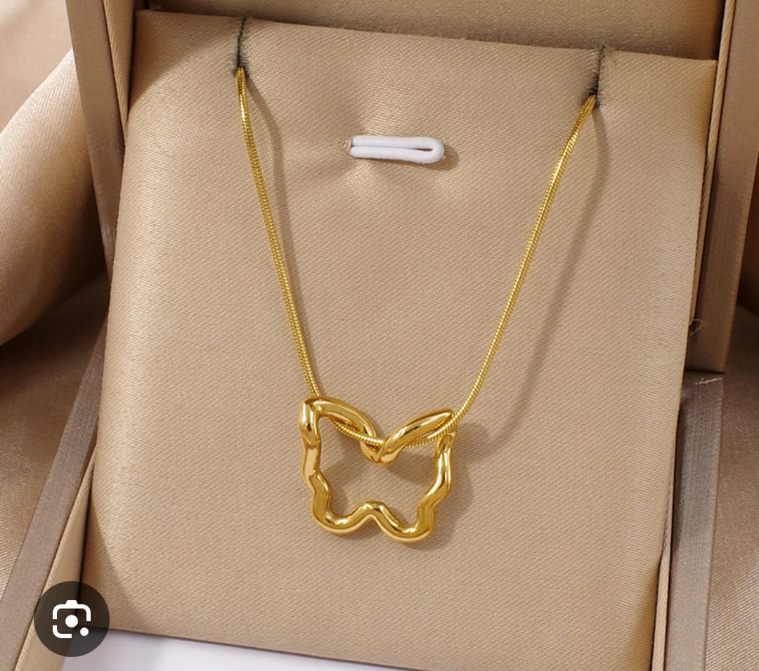 Golden Butterfly Whisper Necklace