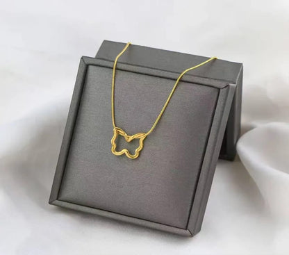 Golden Butterfly Whisper Necklace
