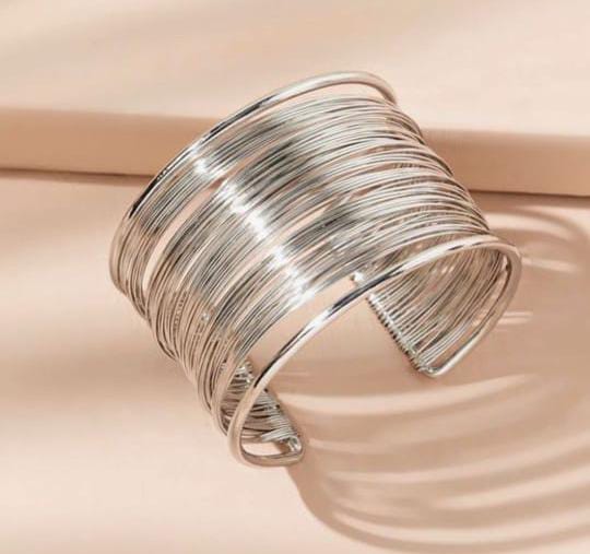 Multi-Strand Silver & Golden Cuff