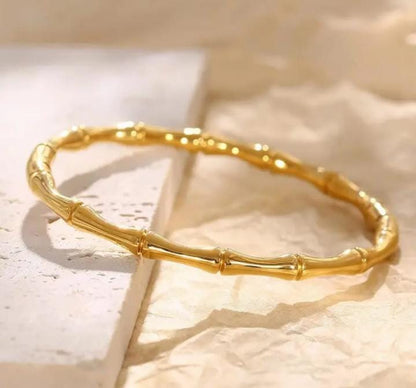 Golden Bamboo Segment Bracelet