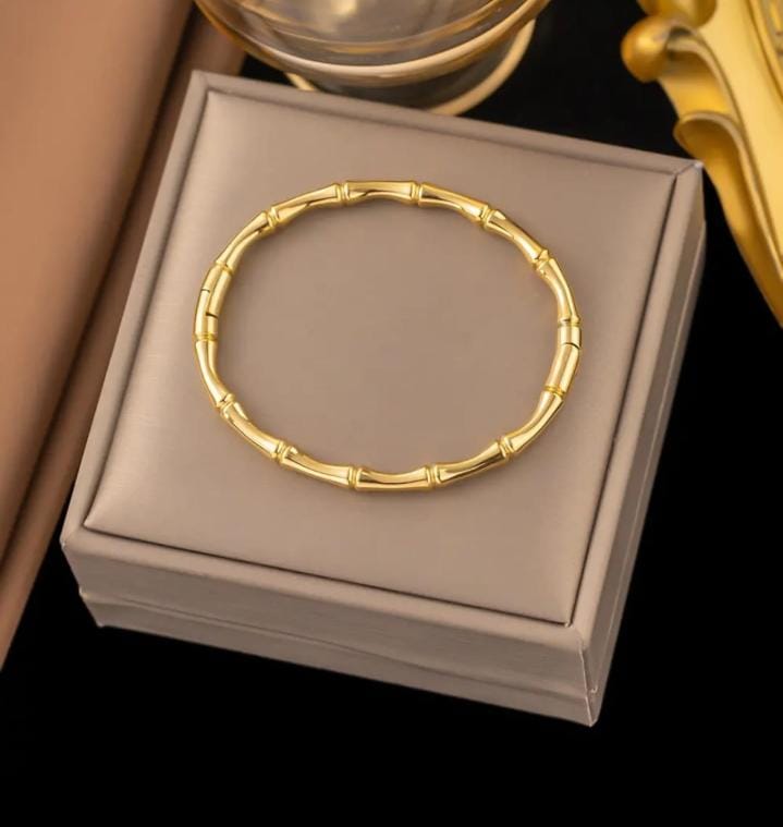 Golden Bamboo Segment Bracelet
