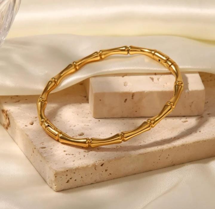 Golden Bamboo Segment Bracelet