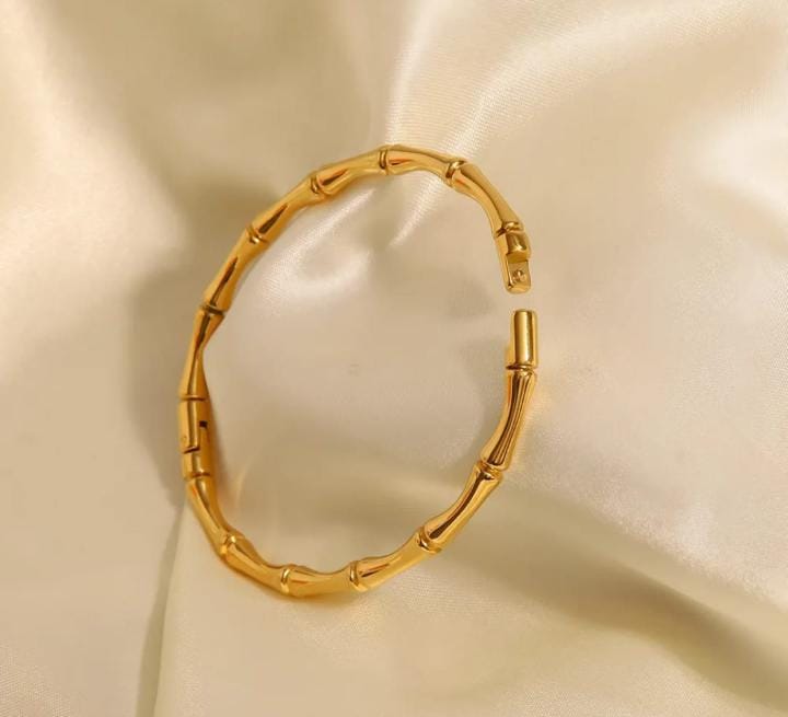 Golden Bamboo Segment Bracelet