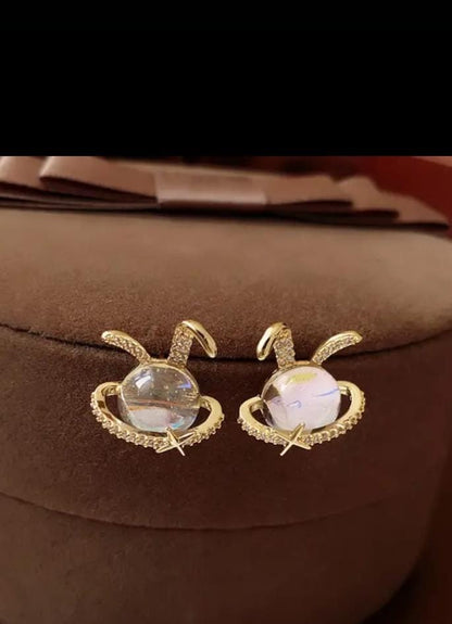 Gold Planet Earrings